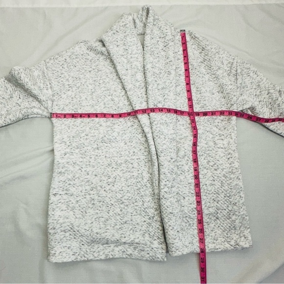 Fabletics Women’s Size Vanessa Medium Heather Gray Open Cardigan Jacket - Picture 9 of 11